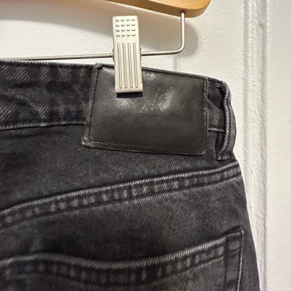 Zara Straight leg high rise black jeans - Picture 4 of 6